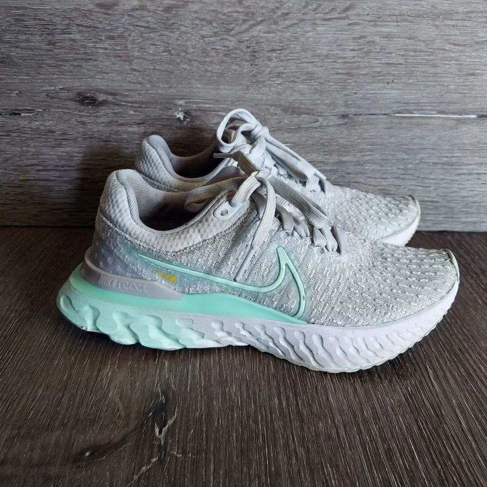 Nike React Infinity Run Flyknit 3 Pure Platinum/Mint Foam/White Running Shoe 5